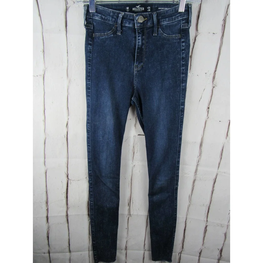 Hollister Women Jeans Size 0 Blue High Rise Jean Legging - Picture 1 of 6
